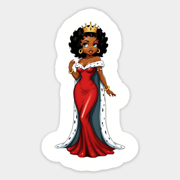 Black Queen Red Robe Magnet by UrbanLifeApparel