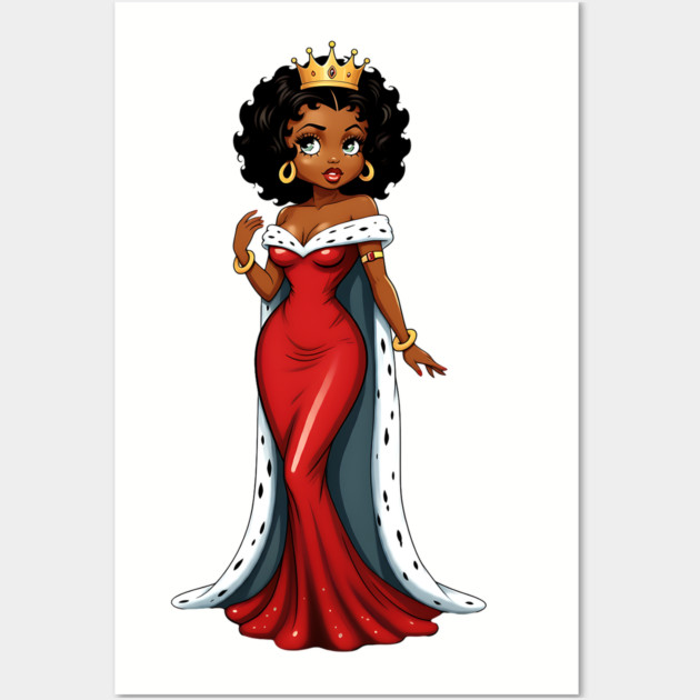 Black Queen Red Robe Wall Art by UrbanLifeApparel