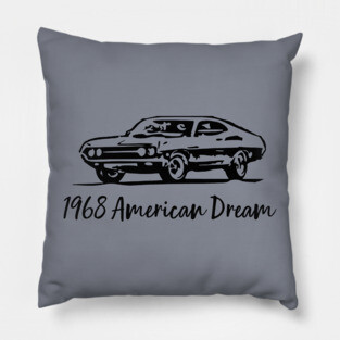 American Dream Muscle Car Pillow