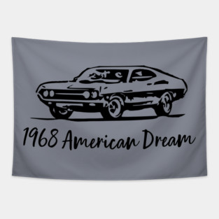 American Dream Muscle Car Tapestry