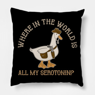 Where In The World Is All My Serotonin? Pillow