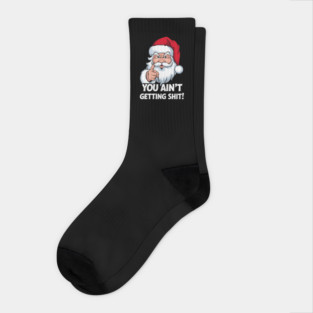 Funny Angry Santa Claus Design Socks