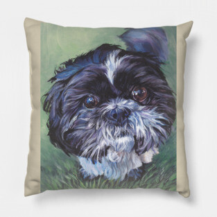 Shih Tzu Fine Art Painting Pillow