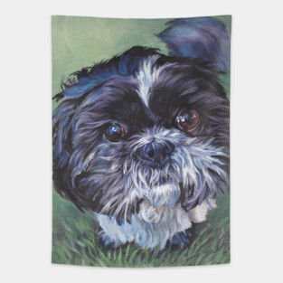 Shih Tzu Fine Art Painting Tapestry