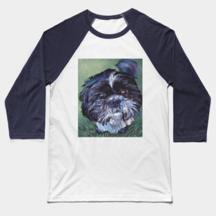 Shih Tzu Fine Art Painting Baseball T-Shirt