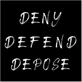 Liugi Mangione - Deny Defend Depose Posters and Art