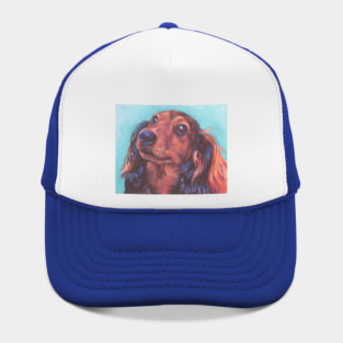 Dachshund Fine Art Painting Hat