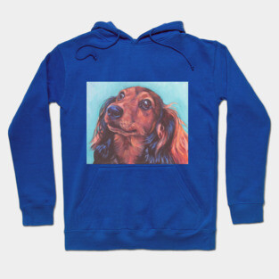 Dachshund Fine Art Painting Hoodie