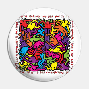 Retro Keith Haring 80s Pin