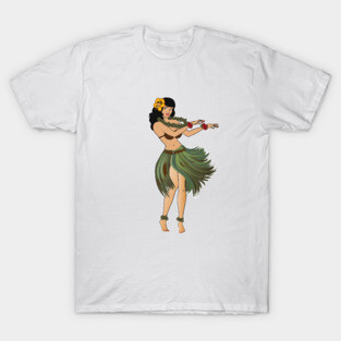 Beautiful Hula Girl Dancing T-Shirt