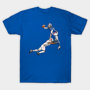 Josh Allen Leap 17 Jump hurdles over raven player cartoon T-Shirt