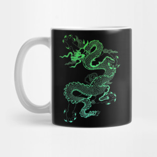 Green Chinese Dragon - Symbol of Strength and Prosperity Mug
