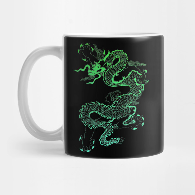 Green Chinese Dragon - Symbol of Strength and Prosperity by Urbanprint