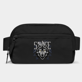 Electric Savage Wolf Head Design Bag