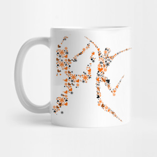 Abstract Floral Dance Shirt Mug