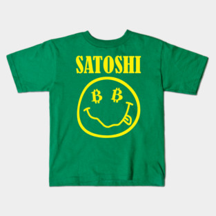 Satoshi Smiley Face Kids T-Shirt