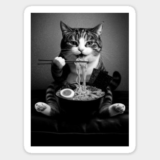 Cat and Ramen Sticker