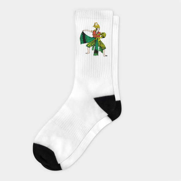 Classical Javanese Dancer Shirt Traditional Elegance Socks by Urbanprint