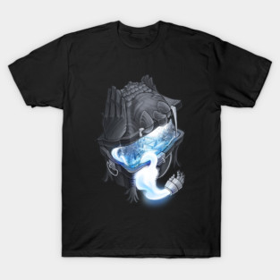 A lost soul transferring from a glove into a landscape of a magical world T-Shirt