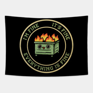 Dumpster Fire Tapestry