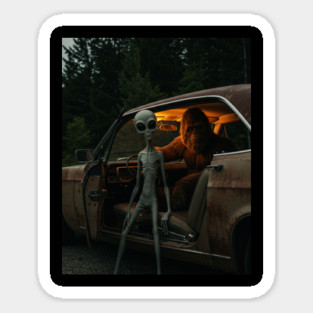 Alien and Bigfoot-Believe-3 Magnet