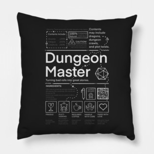 Dungeon Master: Handle with Care | DM Survival Kit Pillow