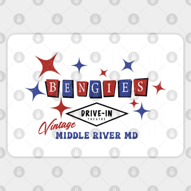 Bengies drive-in theater Middle River Essex Maryland Sticker by Joaddo