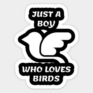 Just A Boy Who Loves Birds Sticker