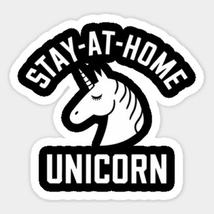Stay At Home Unicorn Sarcastic Introvert Lazy Vibes Magnet