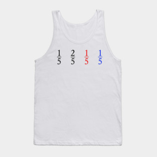 One Fifth, Two Fifth, Red Fifth, Blue Fifth Tank Top