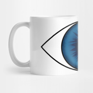 Eyeball Round Blue Mug