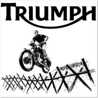 Steve McQueen's Favorite Motorcycle Posters and Art