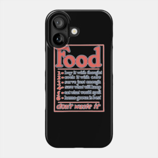 Food Conservation Tips - Vintage WWI Era Poster Design Phone Case