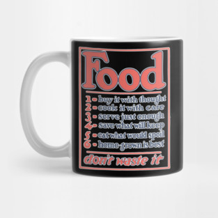 Food Conservation Tips - Vintage WWI Era Poster Design Mug