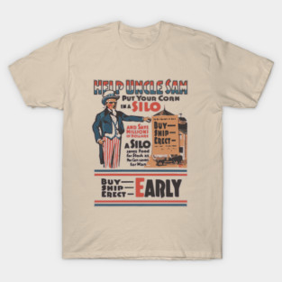 Build a Silo for the Nation - WWI Propaganda Poster T-Shirt