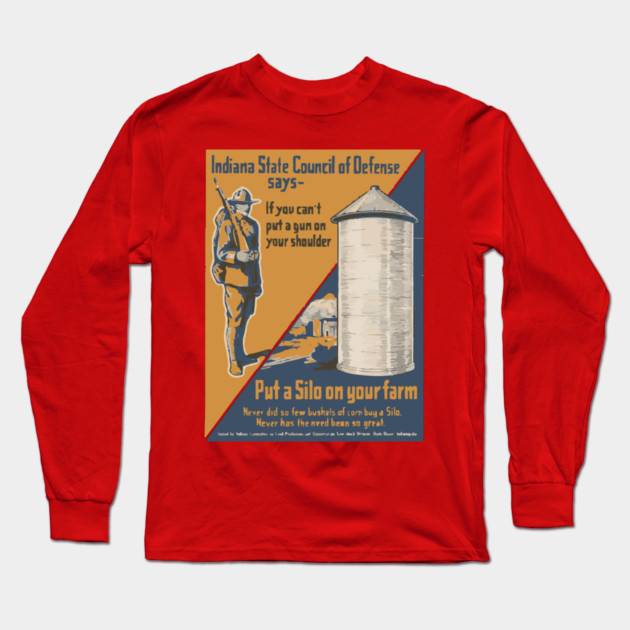 Army Propaganda Poster - World War I Long Sleeve T-Shirt by TuncGK