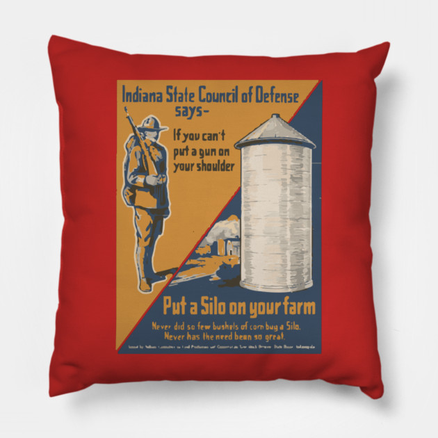 Army Propaganda Poster - World War I Pillow by TuncGK