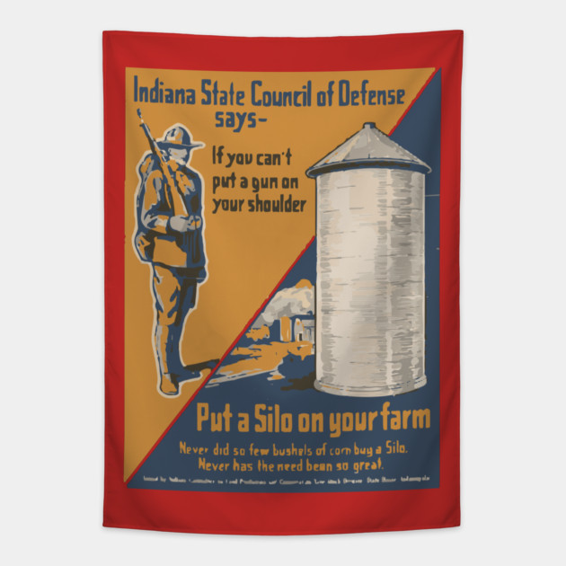 Army Propaganda Poster - World War I Tapestry by TuncGK