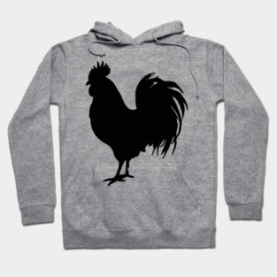 Black Rooster Silhouette Hoodie