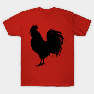Black Rooster Silhouette T-Shirt