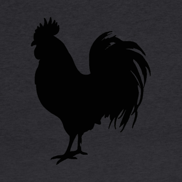 Black Rooster Silhouette by DonWillisJrArt