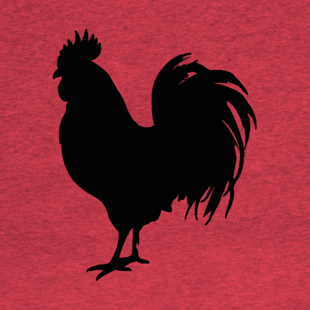 Black Rooster Silhouette by DonWillisJrArt