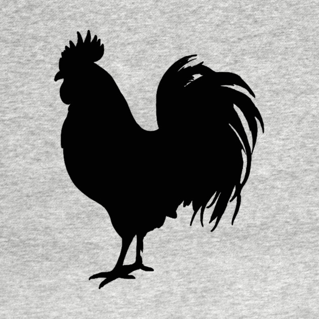 Black Rooster Silhouette by DonWillisJrArt