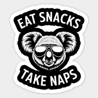 Eat Snacks Take Naps Funny Procrastinator Lazy Vibes Magnet