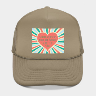 Social Worker Inspirational Heart Hat