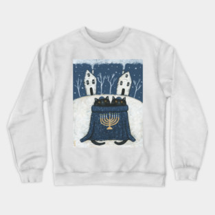 The Hanukkah Sweater Cats Crewneck Sweatshirt
