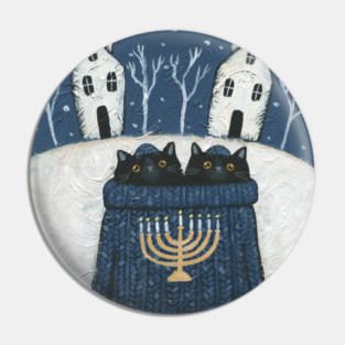 The Hanukkah Sweater Cats Pin