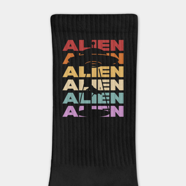 Alien - Retro Vintage Silhouette Design - Gift for UFO Enthusiasts by TuncGK