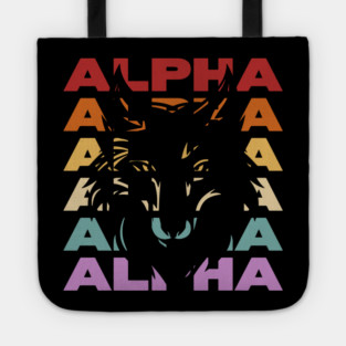 Alpha Wolf - Retro Vintage Style Pastel Design Tote