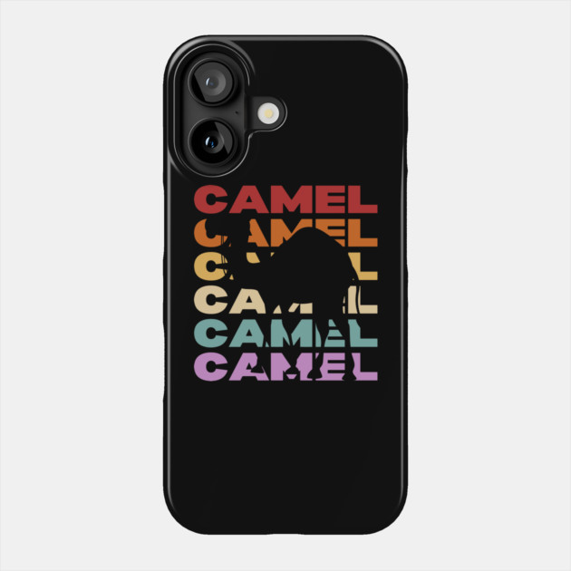Desert Camel - Vintage Retro Pastel Typography Art Phone Case by TuncGK